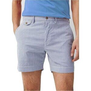 NWT POLO Ralph Lauren Men's 9" Striped Classic Fit Shorts Size 52 B Blue / White